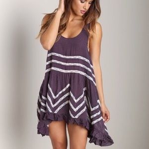 Free People Trapeze slip dress in purple